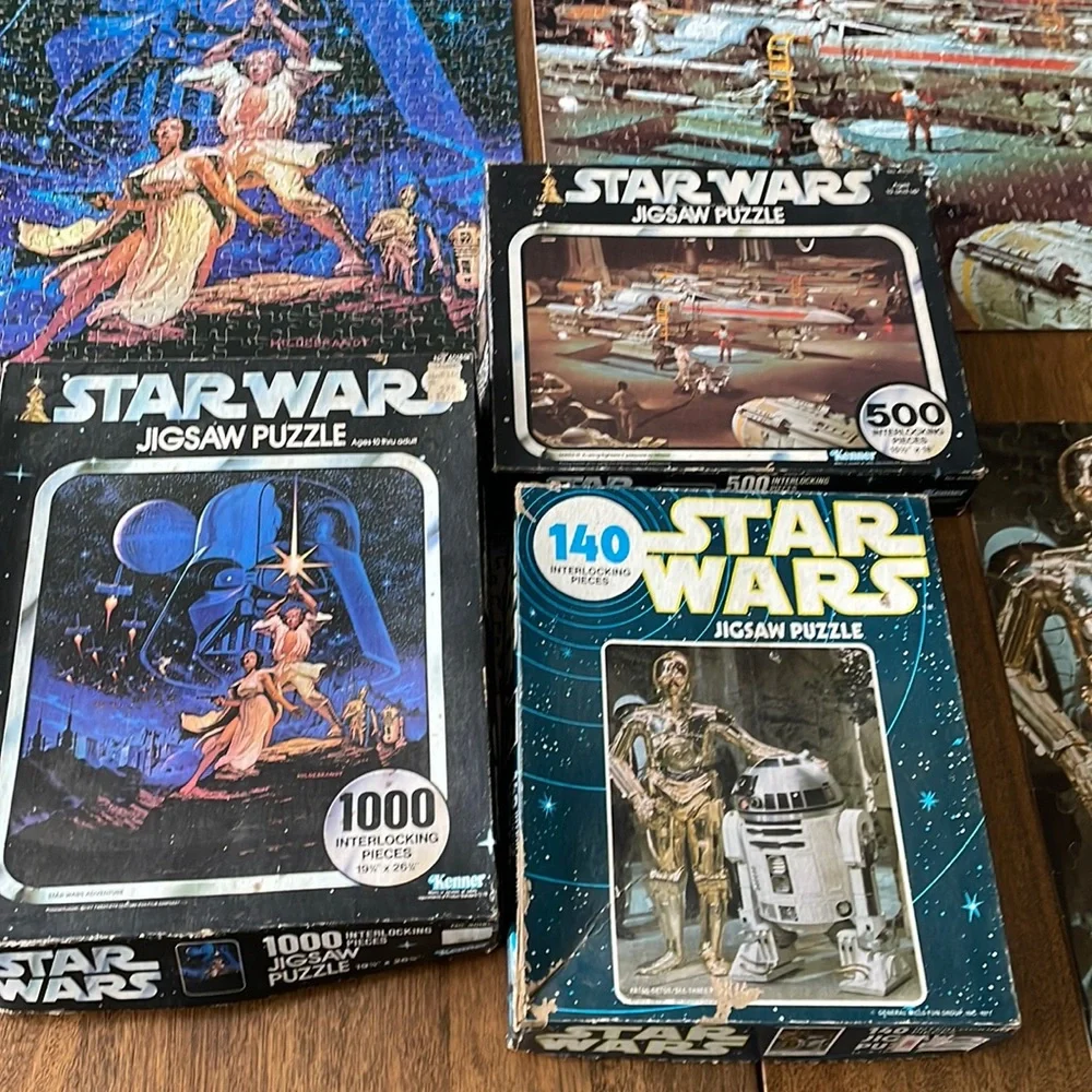 Vintage Star Wars Puzzles Set of 3